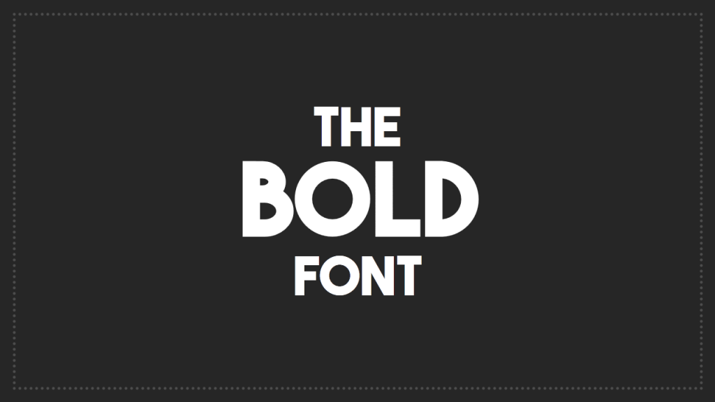 The Bold Font- Custom Font Sans Serif