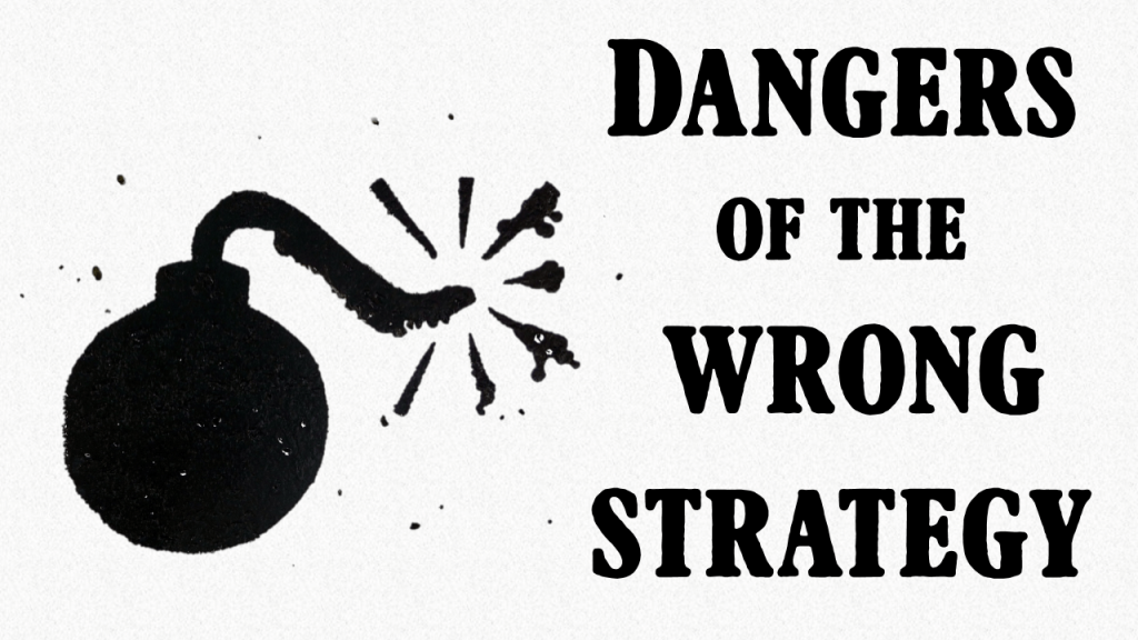 Wrong Business Strategy Presentation Slide Design with Custom Font