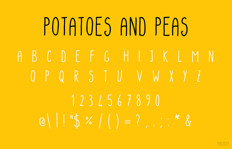Potatoes and Peas Font