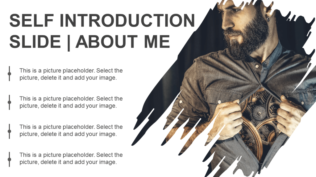 Creative Self Introduction PowerPoint Template Editable