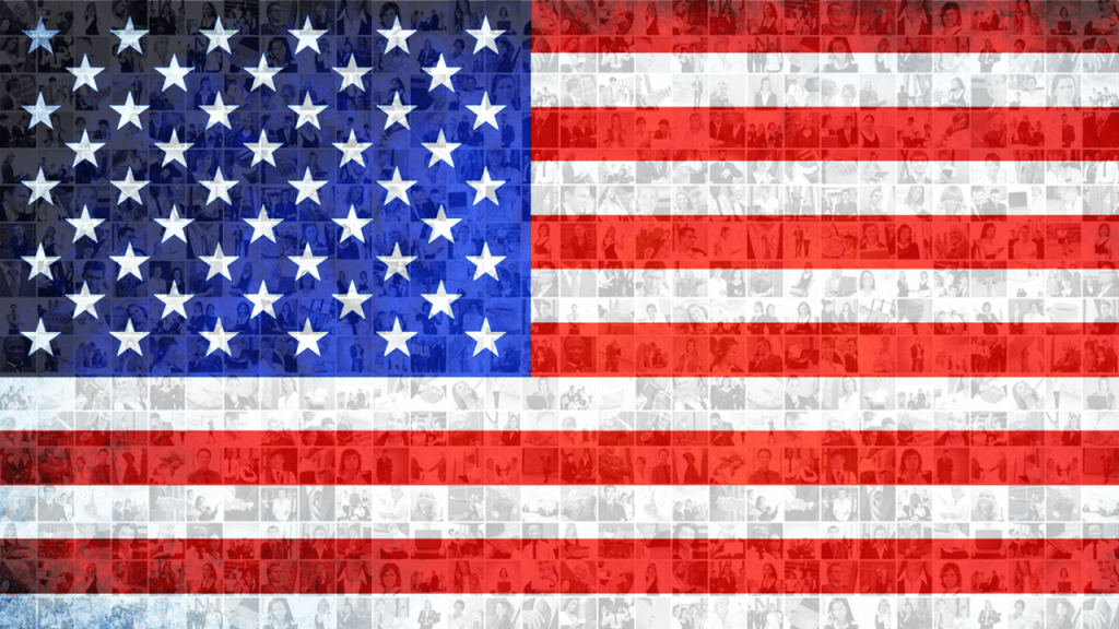American Flag Photo Mosaic Fourth of July Collage 