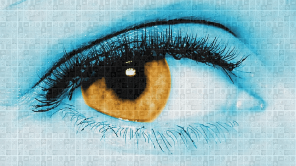 Vision Slide Photo Mosaic Human Eye Collage