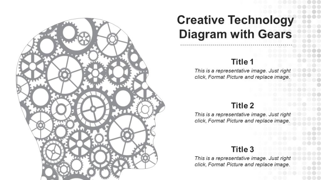 Technology Slide Gears Diagram Creative with Double Exposure Effect