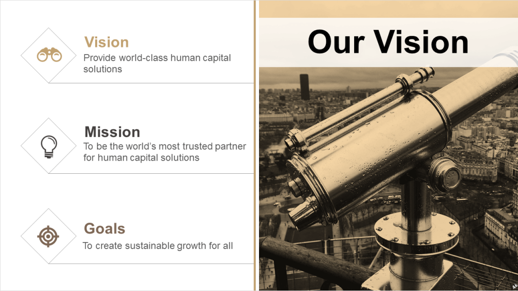 Company vision slide
