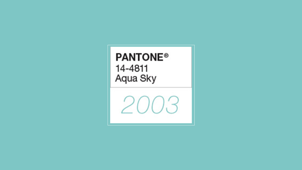 Cor Pantone do Ano 2003 - Aqua Sky Cor Pantone do Ano 2003 - Aqua Sky