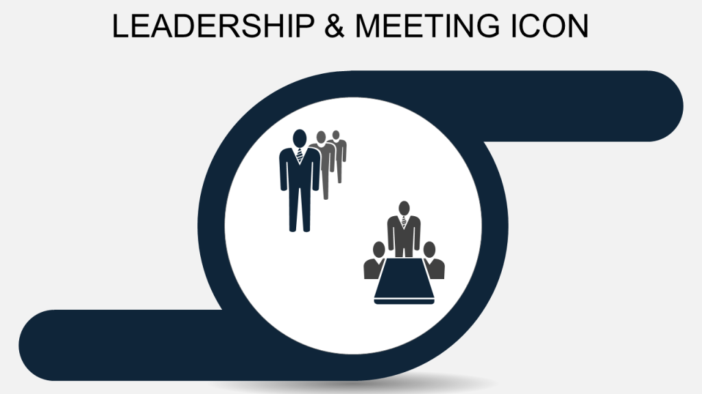 Leadership Icon Meeting Flat Icon PowerPoint