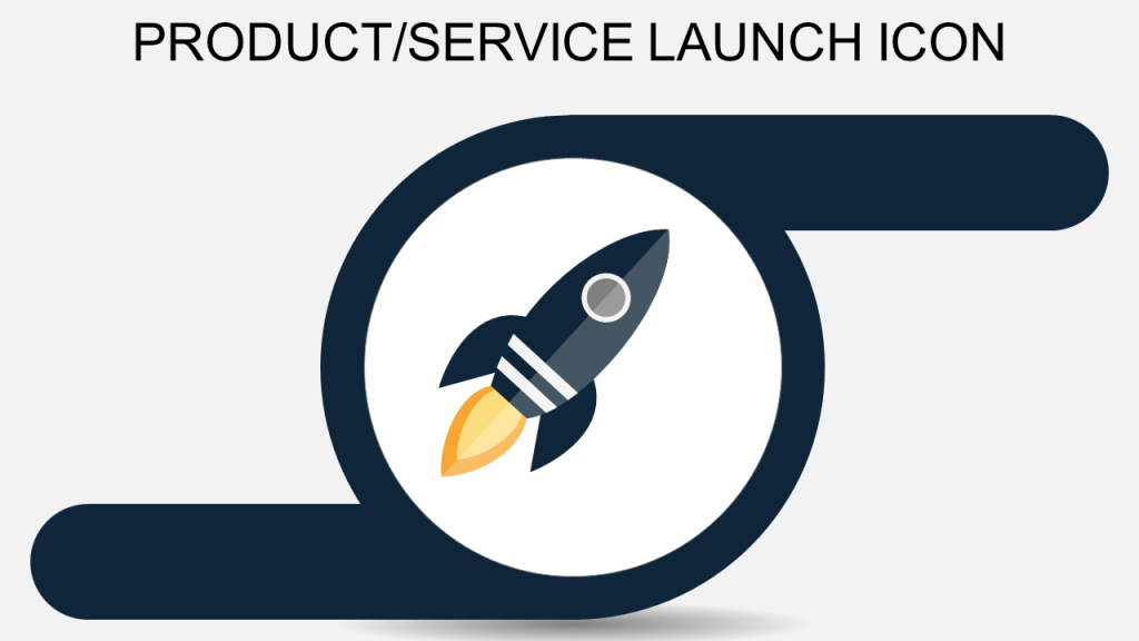 Product or Service Launch Flat Icon PPT