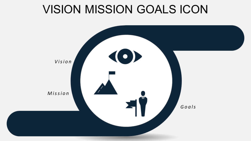 Vision Mission Goals Icon Flat Icon PPT
