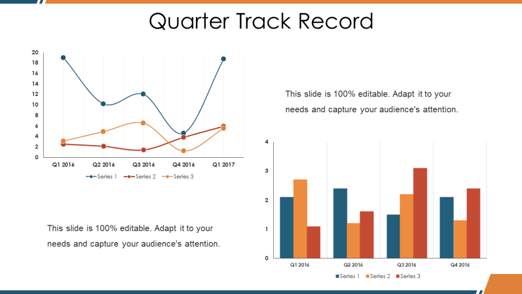 Quarter Track Record of Sales PPT Slide