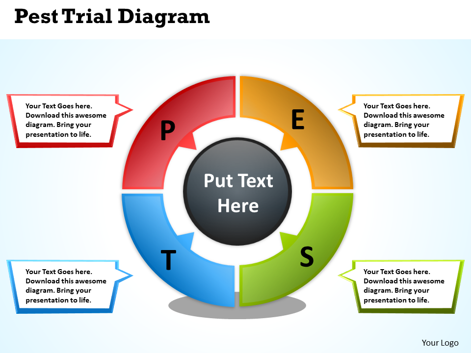 Pest Trial Diagram PowerPoint Slides Presentation Diagrams Templates