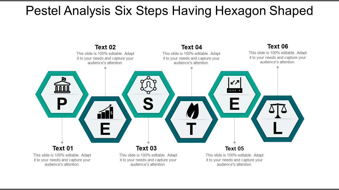 Pestel Analysis Six Steps Having Hexagon Shaped