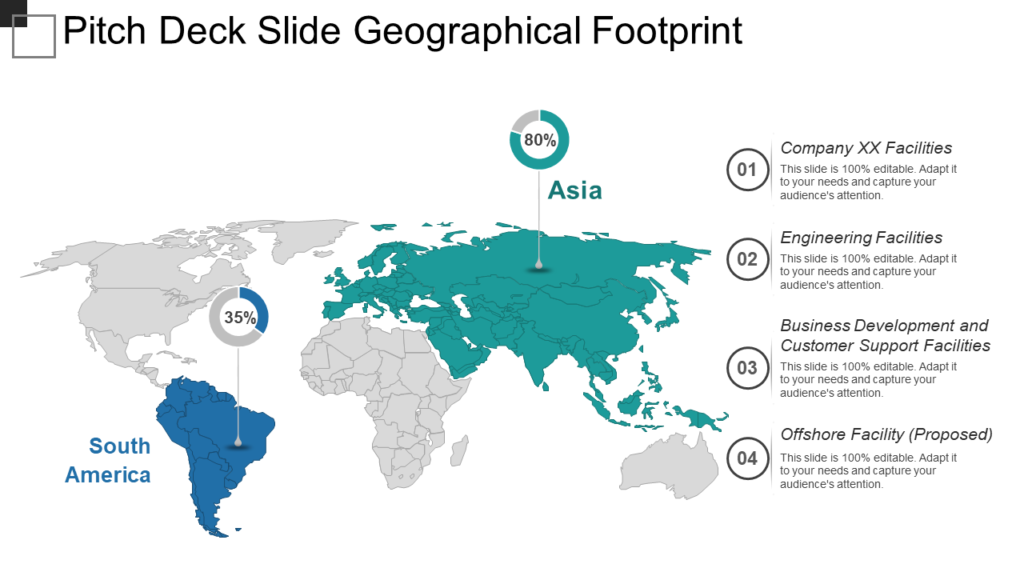 Pitch Deck Geographical Footprint PowerPoint Template