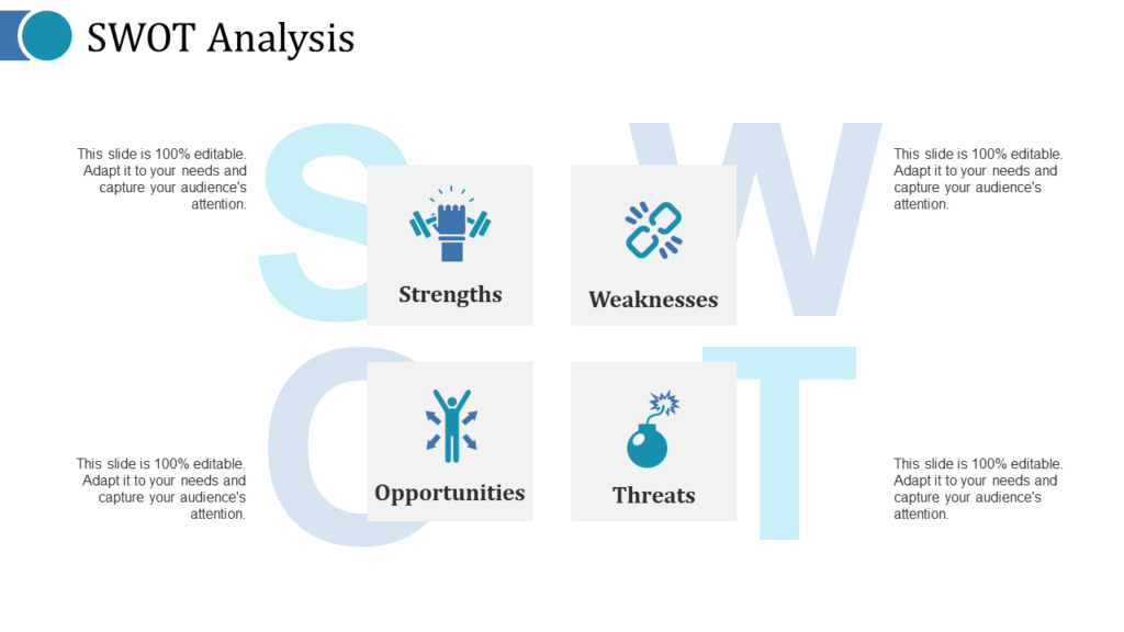 SWOT Analysis PowerPoint Diagram Template