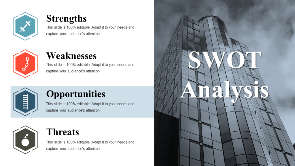 SWOT Analysis PowerPoint Template Graphic