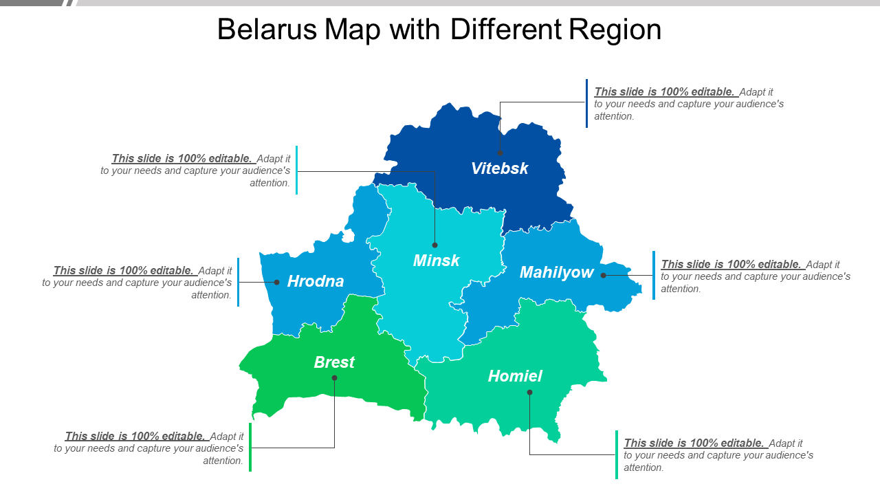 Belarus Map With Different Regions