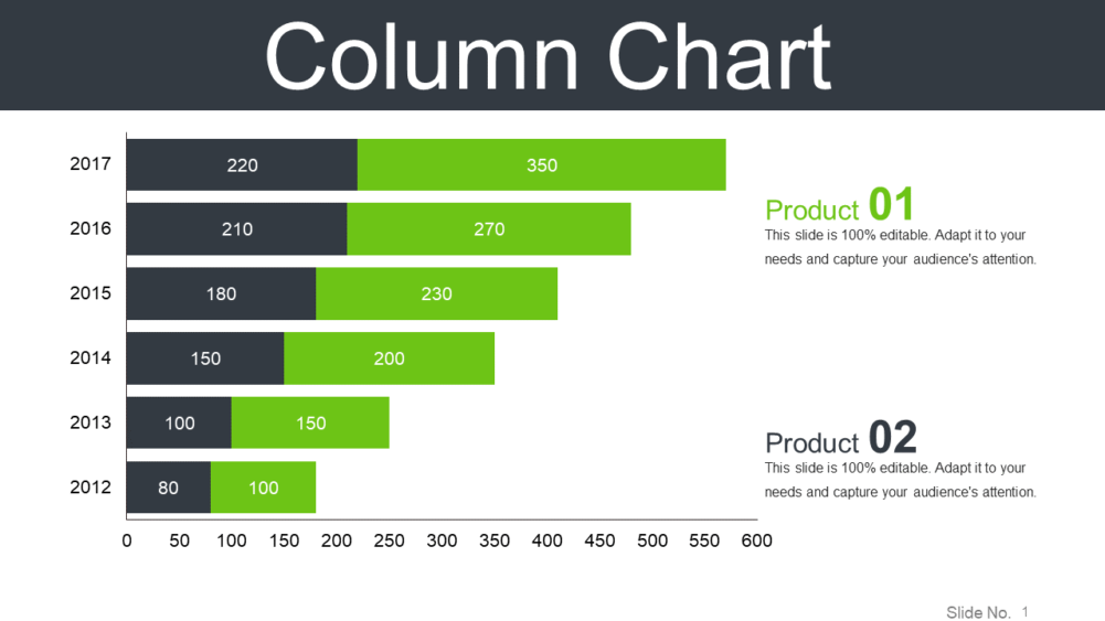 Column Chart PowerPoint Layout