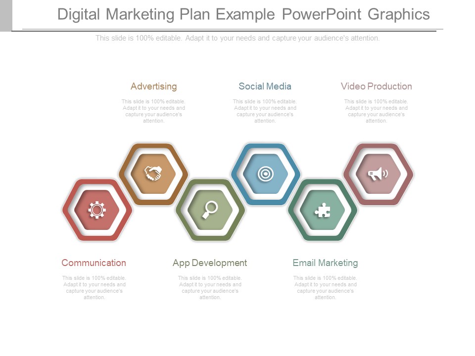 Digital Marketing Plan Example PowerPoint Graphics