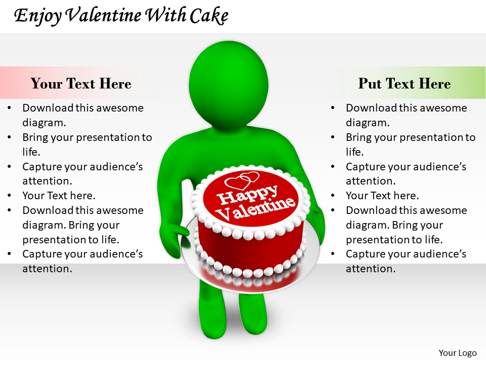 Enjoy Valentine With Cake PPT Graphics Icons PowerPoint