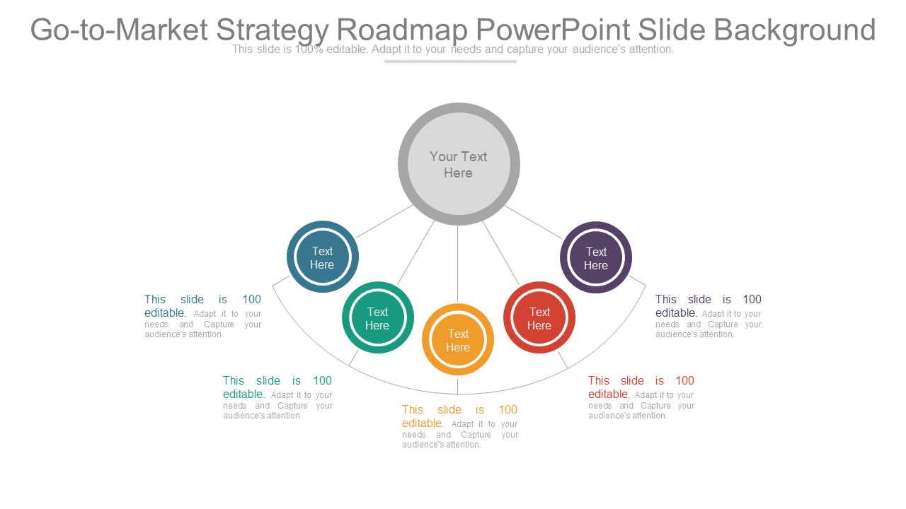 Go to Market Strategy Roadmap PowerPoint Template Diagram