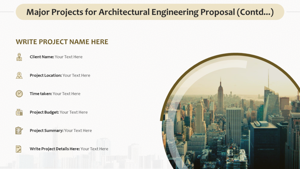 Major Projects For Architectural Engineering Proposal PPT Ideas