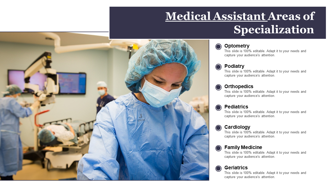 Medical Assistant Areas of Specialization PPT Template