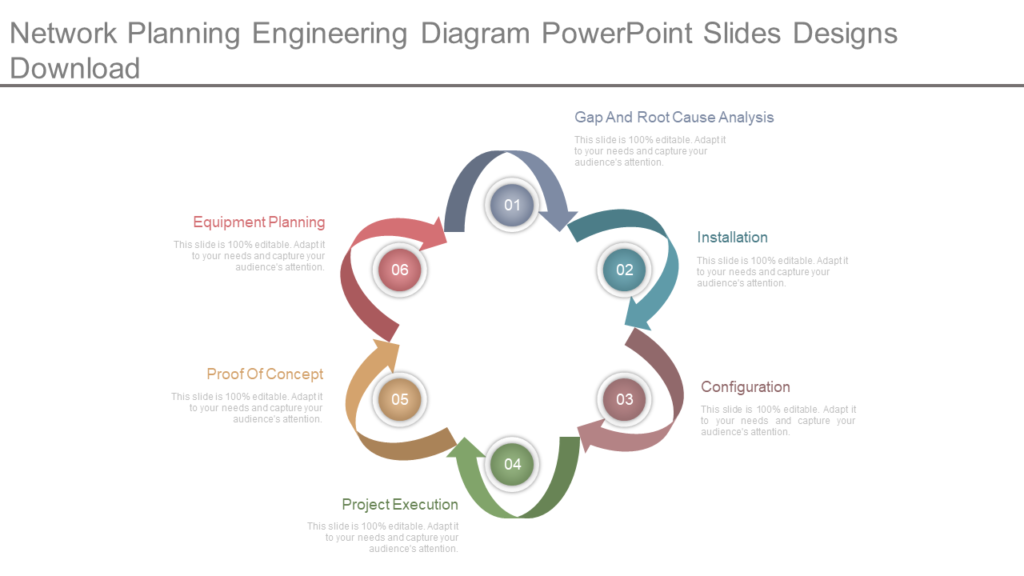 Network Planning Engineering Diagram PowerPoint Slide
