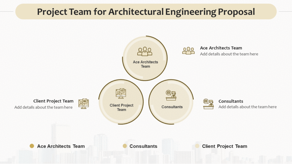Project Team For Architectural Engineering Proposal PPT Template