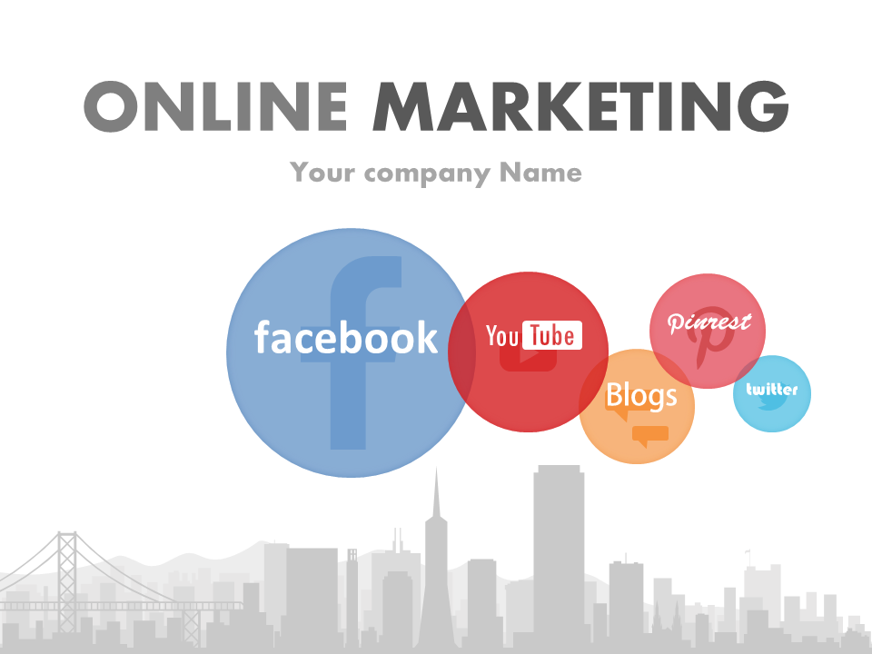 Social Media Focused Online Marketing PowerPoint Presentation With Slides