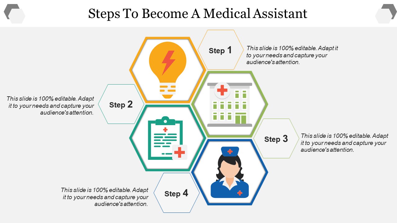 Steps to Become a Medical Assistant PPT Slide