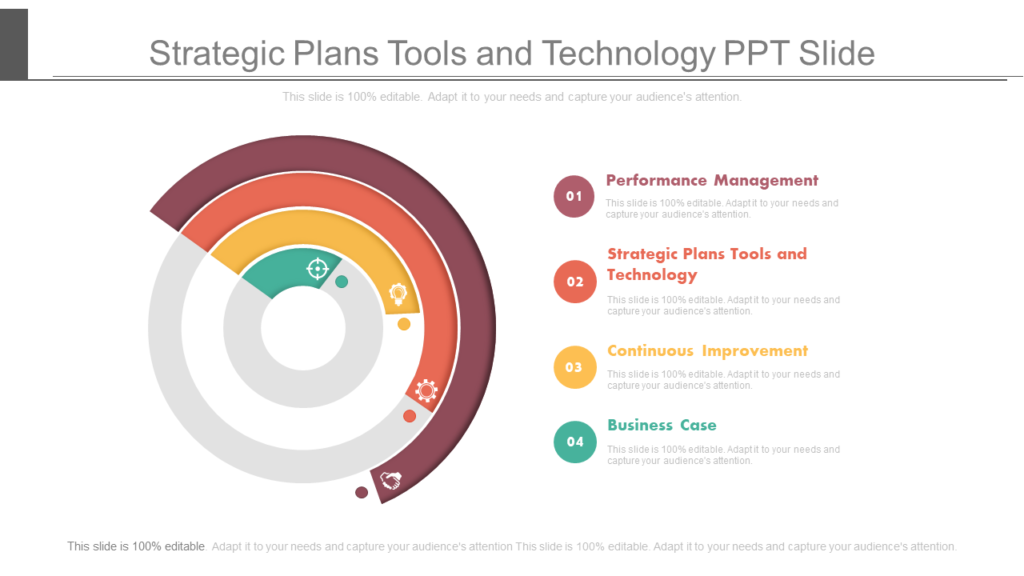 Strategic plans tools and technology PPT slide