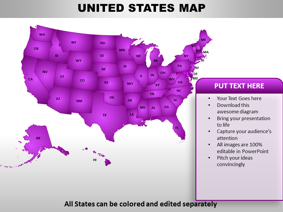 United States Country PowerPoint Maps