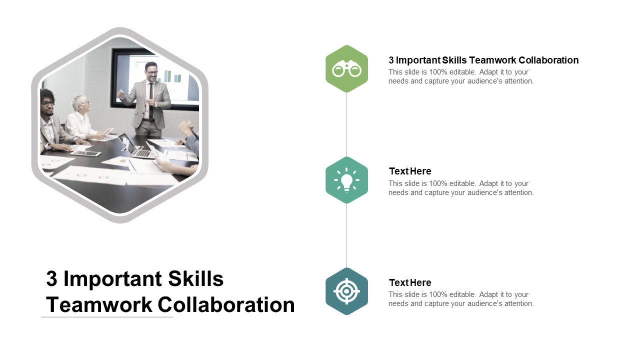 3 Important Skills Teamwork Collaboration PPT PowerPoint Presentation Outline Good