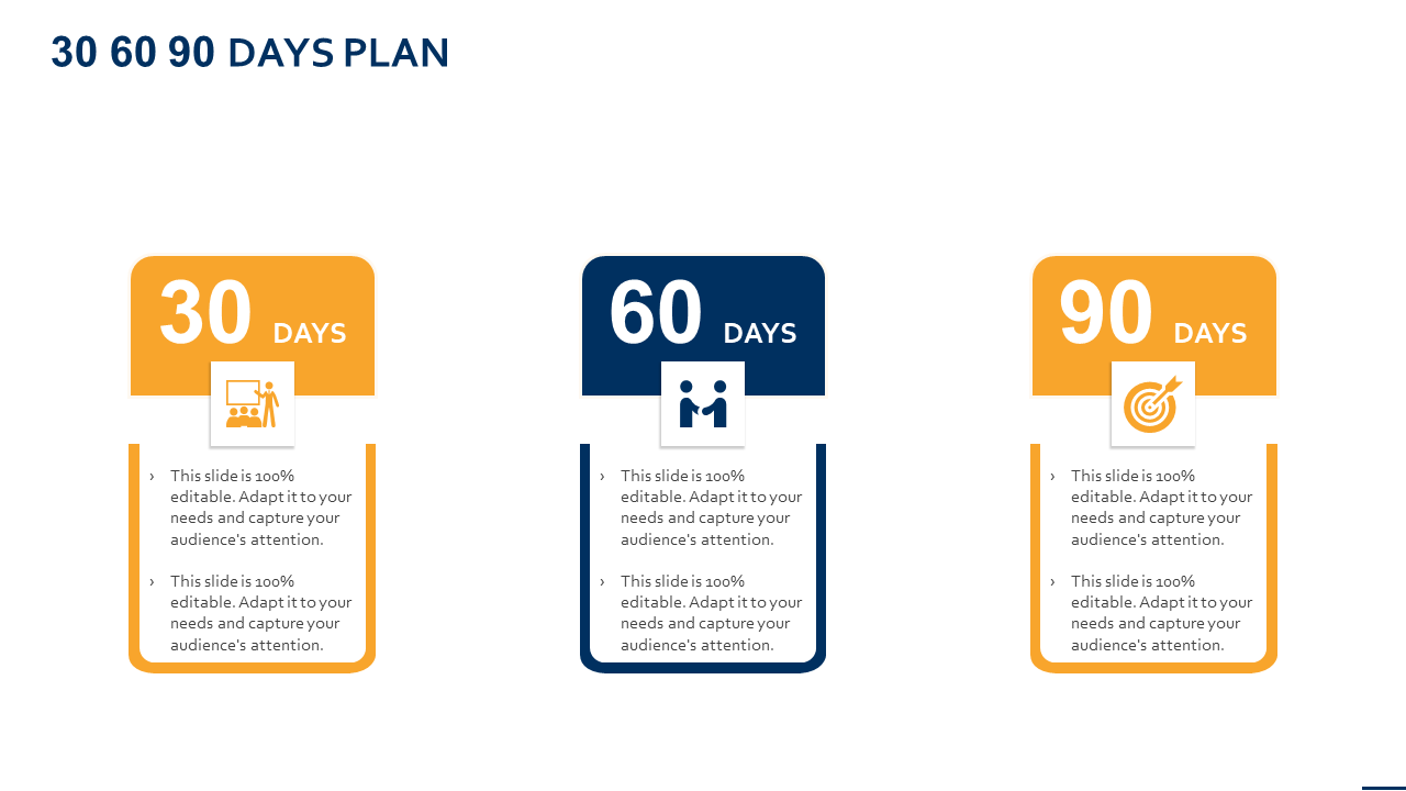 30 60 90 Day Plan Template Graphic