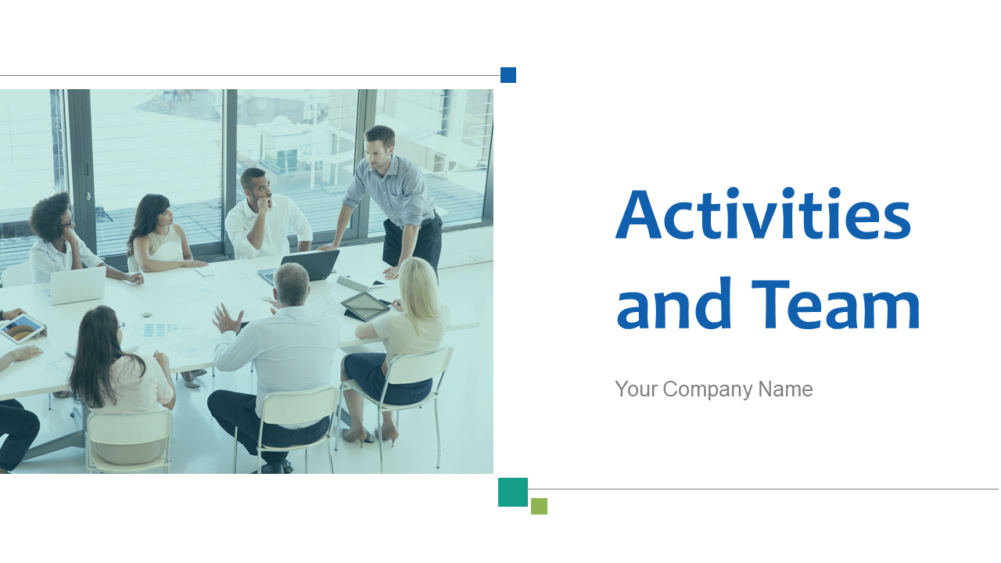 Activities and Team Marketing Manufacturing Management Treasury Finance