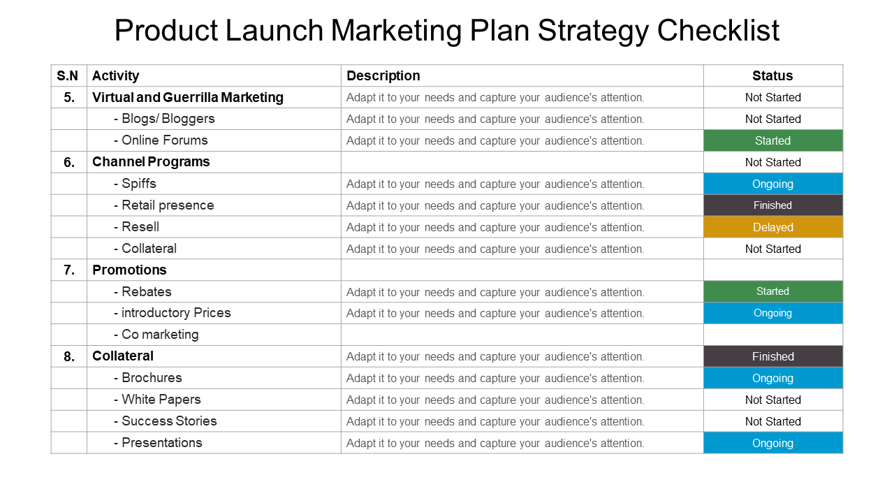 Marketing Plan PPT Diagram