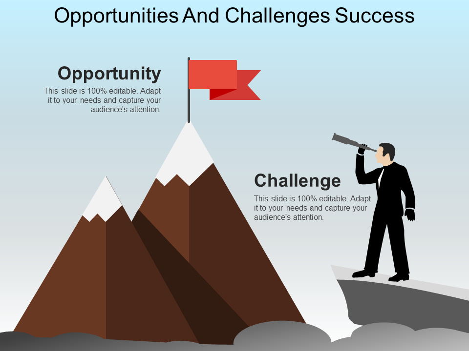 Opportunities and Challenges Success Free PPT Template