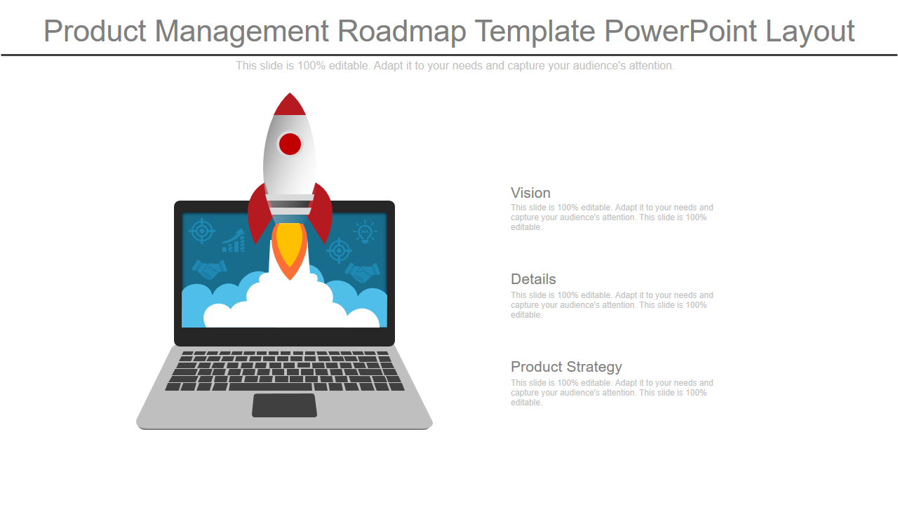 Product Management Roadmap Template PowerPoint Layout