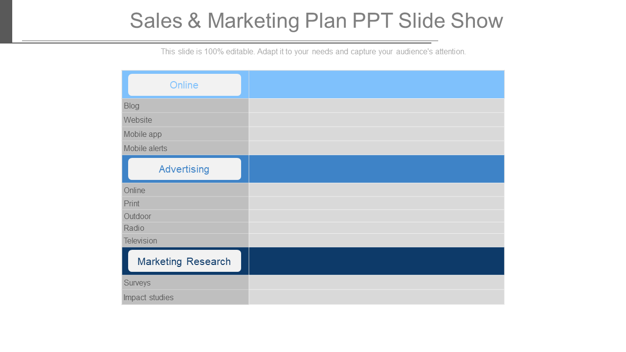 Sales and Marketing Plan PowerPoint Slide Diagram
