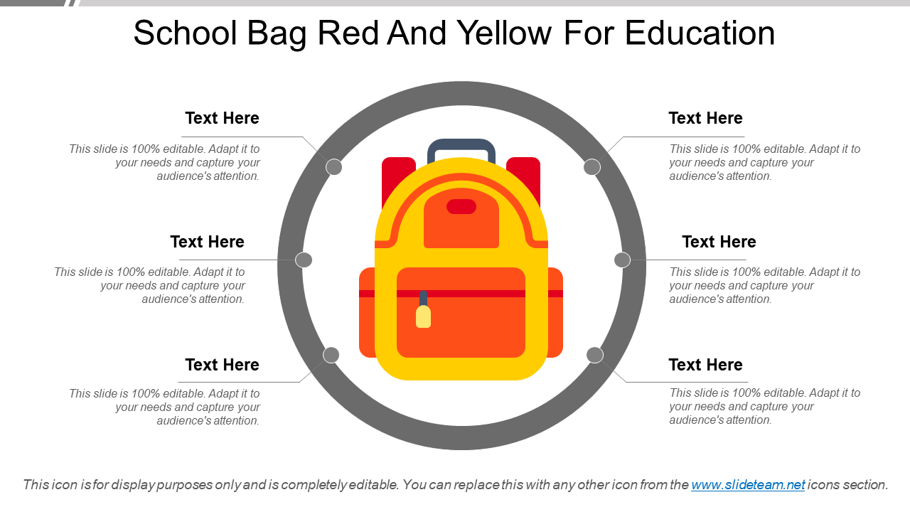 School Bag Education PowerPoint Template