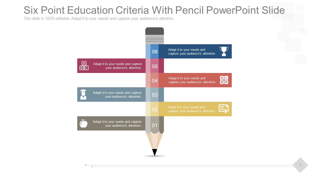 Six Point Education Criteria PPT Template