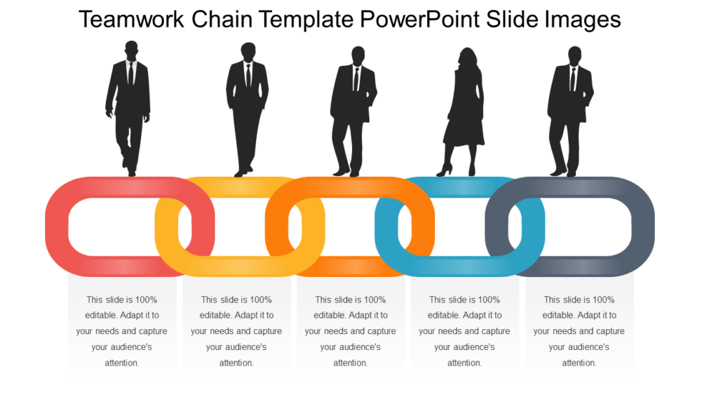 Teamwork Chain Template PowerPoint Slide Images