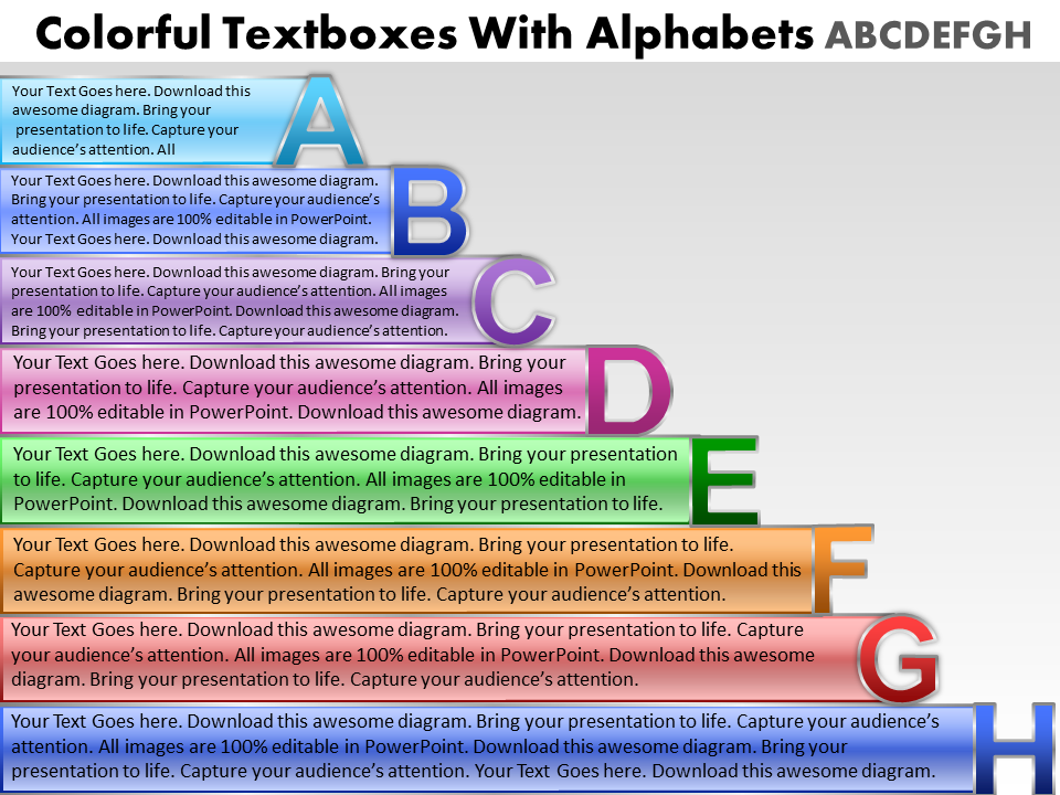 Textboxes With Alphabets