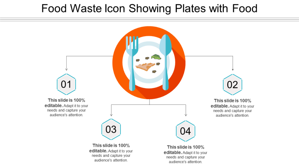 Food Waste Icon Showing Plates With Food