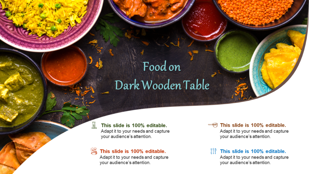 Food On Dark Wooden Table