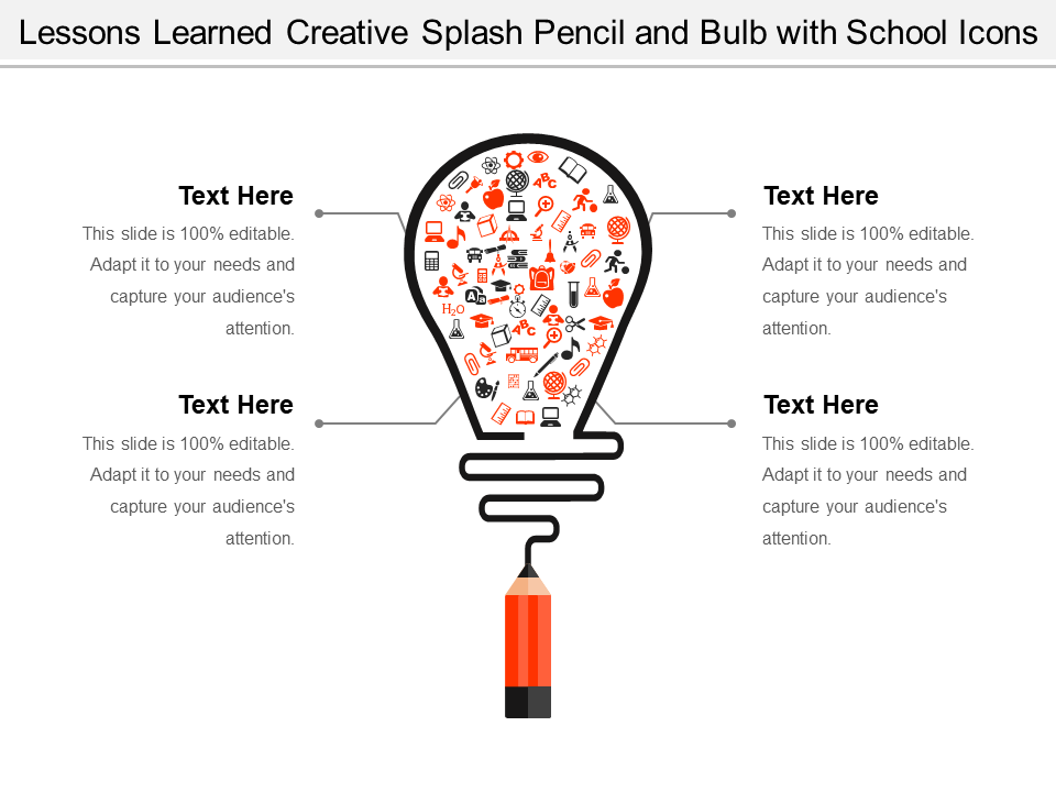 Creative Splash Pencil And Bulb