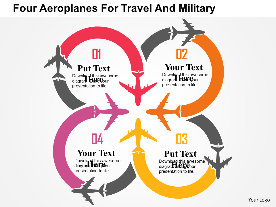 Four Aeroplanes For Travel And Military