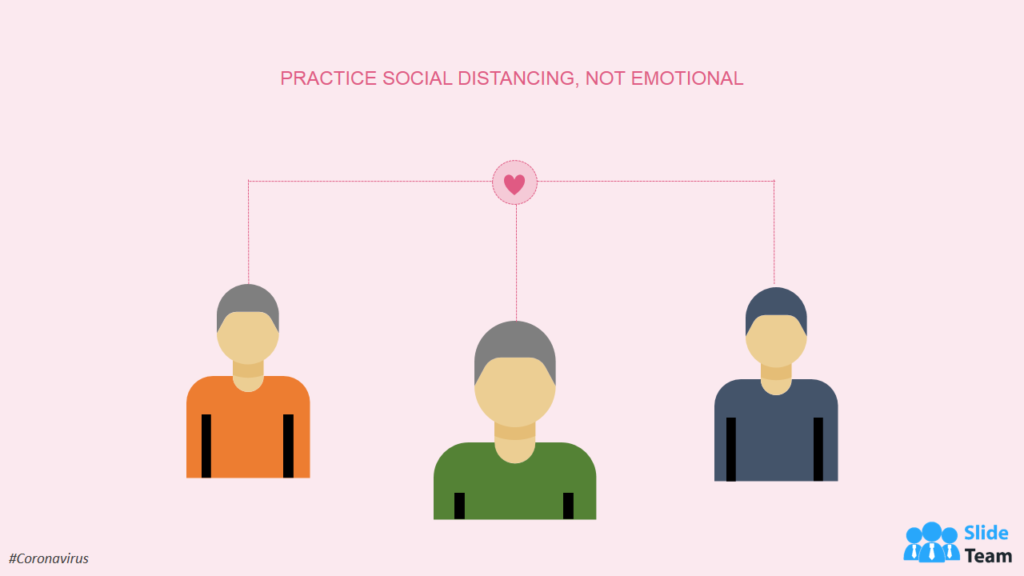 Coronavirus PPT Design with message Practice social isolation, not emotional Coronavirus PPT Design with message Practice social isolation, not emotional