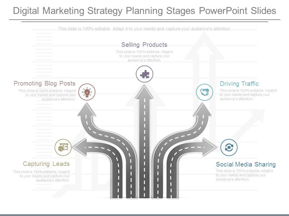 Digital marketing strategy planning stages powerpoint slides