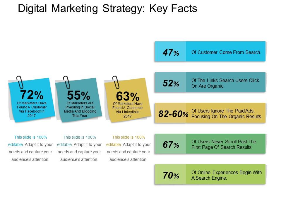 Digital marketing strategy key facts powerpoint layout ppt example