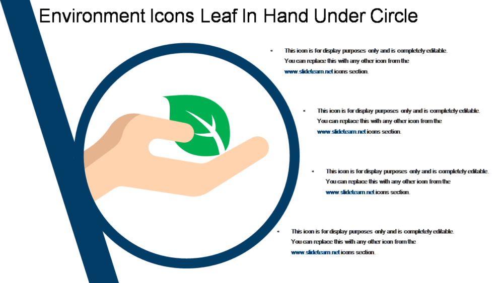 Environment Icons Leaf In Hand Under Circle